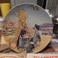 Americana Holidays Collectio Don Spaulding Thanksgiving collector plate 1979 COA picture