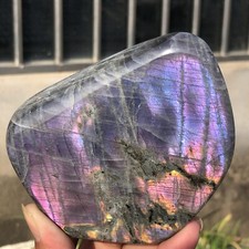 502g Natural Rare Purple Labradorite Quartz Crystal Mineral Specimen Healing picture