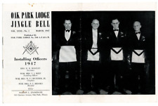 1947 Masonic Oak Park Lodge Jingle Bell Vol XXXI No 1 Installing Officers Book picture