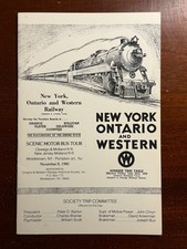 Scenic Motor Bus Tour 1980 Oswego New York Ontario and West Railway Booklet picture