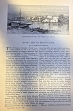 1890 Philippine Islands Manila Pasig River Escolta Street Cathedral Tower picture