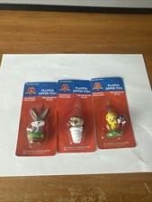 Looney Tunes Playful Zipper Pulls Lot Of 3  Vintage 1998 Taz Tweety Bugs New picture