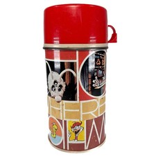 Vintage Curiosity Shop TV Show Metal Lunchbox Thermos 1972 - USED - Red Cup picture