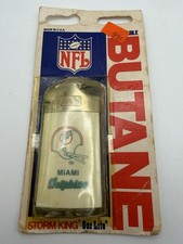 Vintage Miami Dolphins NFL Butane Lighter Gas Lite Storm King New B37 **READ picture
