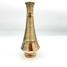 WMF Ikora Vase Silverplate Brass Mid Century Modern Geometric MCM Germany picture