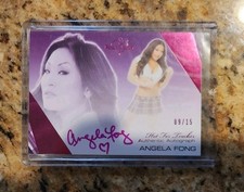 2012 Benchwarmer Hot For Teacher Angela Fong Auto Pink Ink /15 picture