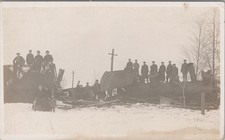 RPPC Disaster- Real Photo Postcard- Railroad Wreck with Many Workers - 1907-1918 picture