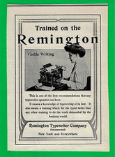 1911 REMINGTON TYPEWRITER TRADE AD ~ TRAINING THE TYPIST ~ Plus 3 Free Bonus Ads picture