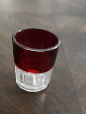 Antique EAPG Ruby Red Glass Toothpick Holder Cup Souvenir Randall, MINNESOTA picture