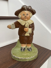 ANTIQUE VINTAGE c.1922 CJO JUDD COLONIAL PILGRIM BOY DOORSTOP picture