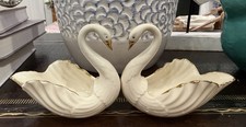 Lenox Porcelain Swan Figurine with 24k Gold Beaks & Trim 5” Pair picture