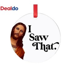 I Saw That Funny Jesus Christmas Ornament Religious Gag Gift Stocking Stuffer picture