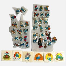 Vtg Smurfs Stickers Lot Puffy Peyo Smurfette Papa Smurf Gargamel Azrael 1980s picture