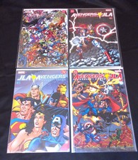 LOT OF 4 JLA / AVENGERS 1 2 3 4 - GEORGE PEREZ - COMPLETE SET - NEAR MINT picture