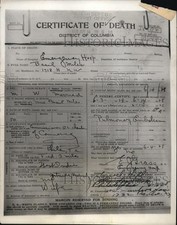 1930 Press Photo Death Certificate of Diplomat Basil Miles - ney14327 picture