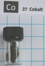 2 gram 99.99% Cobalt metal pieces in glass vial element 27 sample picture