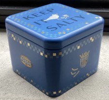 Fossil Blue Small Square Metal Tin Box w/ Lid 2026 Rare Design picture