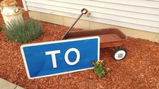 Vintage Highway Road Direction TO Sign - Large 36 x 18 - Cool picture
