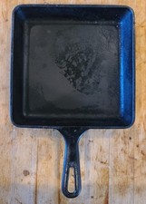 Vintage Griswold Cast Iron 8 Inch Square-Fry Skillet #2106 Erie PA USA picture