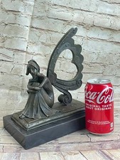 Folklore Chinese Pure Bronze Culture Belle Fairy Chang Moon Goddess Statue picture