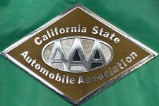 Vintage AAA California State Automobile Association Metal Car Truck Badge Emblem picture