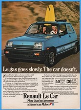1981 American Motor AMC Renault Le Car surfboard surfing theme 1980 photo ad picture