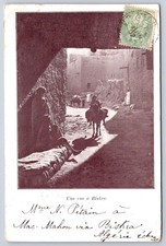 Antique Algeria Postcard BISKRA Street Scene 1902 picture
