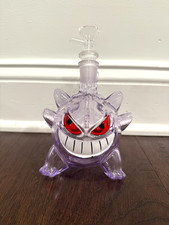 7” Premium Glass Water Hookah Art Pokemon Gengar 14mm picture