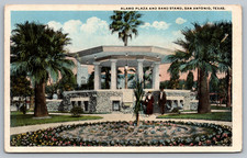 Postcard Alamo Plaza and Band Stand San Antonio Texas  picture