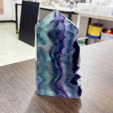 0.97LB Natural fluorite quartz crystal mineral wand point healing C1617 picture