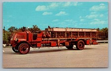 Lutherville MD 1917 Mack Bulldog Fire Truck Baltimore City FD Postcard Vtg C14 picture