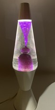 1999 Lava Lite 8009 Princess Series Lamp Purple White Clear Vintage 90s Novelty picture