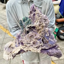 15.21LB Natural purple grape agate quartz crystal granular mineral specimen picture