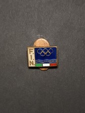 FIN brooch Italian Federation Swimming Enamel Metal Olympics Italy picture