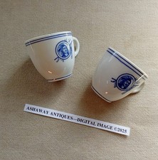 (2) 1910s Demitasse Cups from SQUANTUM CLUB in RIVERSIDE RI by Maddock Pottery picture