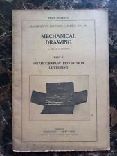 Mechanical Drawing 1912 Machinery's Reference Series 86 Orthographic Lettering picture