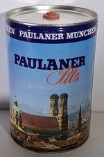 Vintage Paulaner Pils 4 Liter German Beer Mini Keg Munich München Cityscape picture