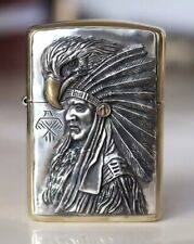 Native American Chief and Eagle with Zippo Lighter - Symbolic Heritage Design picture