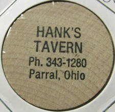 Vintage Hank's Tavern Parral, OH Wooden Nickel - Token Ohio picture