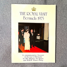 1975 Royal Visit Bermuda Queen Elizabeth II Prince Philip Souvenir Booklet picture