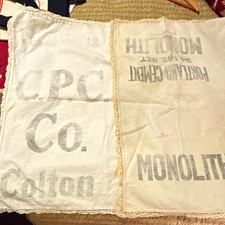 Vintage California Portland Cement Sacks - Lot of 2 Monolith & Colton C.P.C. Co. picture