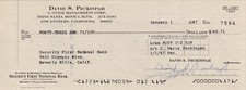 Sam Peckinpah-RARE Vintage Signed 1967 Bank Check picture