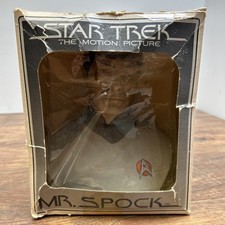 1979 Mr. Spock Ceramic Bust Star Trek Grenadier Liquor Empty Decanter With Box picture
