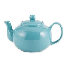 RSVP International Stoneware Teapot, 42oz, Microwave & Dishwasher Safe,Turquois picture