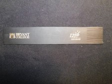 Bryant College 125th Anniversary Leather Bookmark – Black & Gold – Rare Vintage  picture