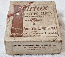Turtox Microscope Slides Box General Biological Supply House Chicago – Full VTG picture