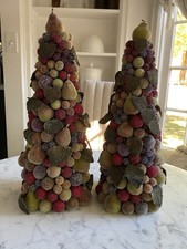 Vintage Christmas Sugar Fruit Tree Trees Crate and Barrel 15
