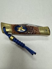 USED CAMILLUS AMERICAN WILDLIFE SERIES 11 HOWLING COYOTE FOLDING KNIFE USA picture