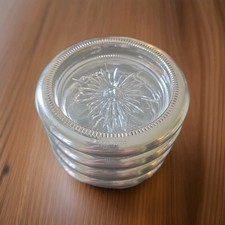 Vintage Silver Plated Set of 4 Coasters Made in Italy by Leonard picture