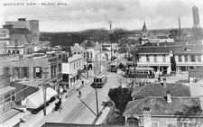 Birds Eye View Trolley Cars Biloxi Mississippi MS - Reprint picture